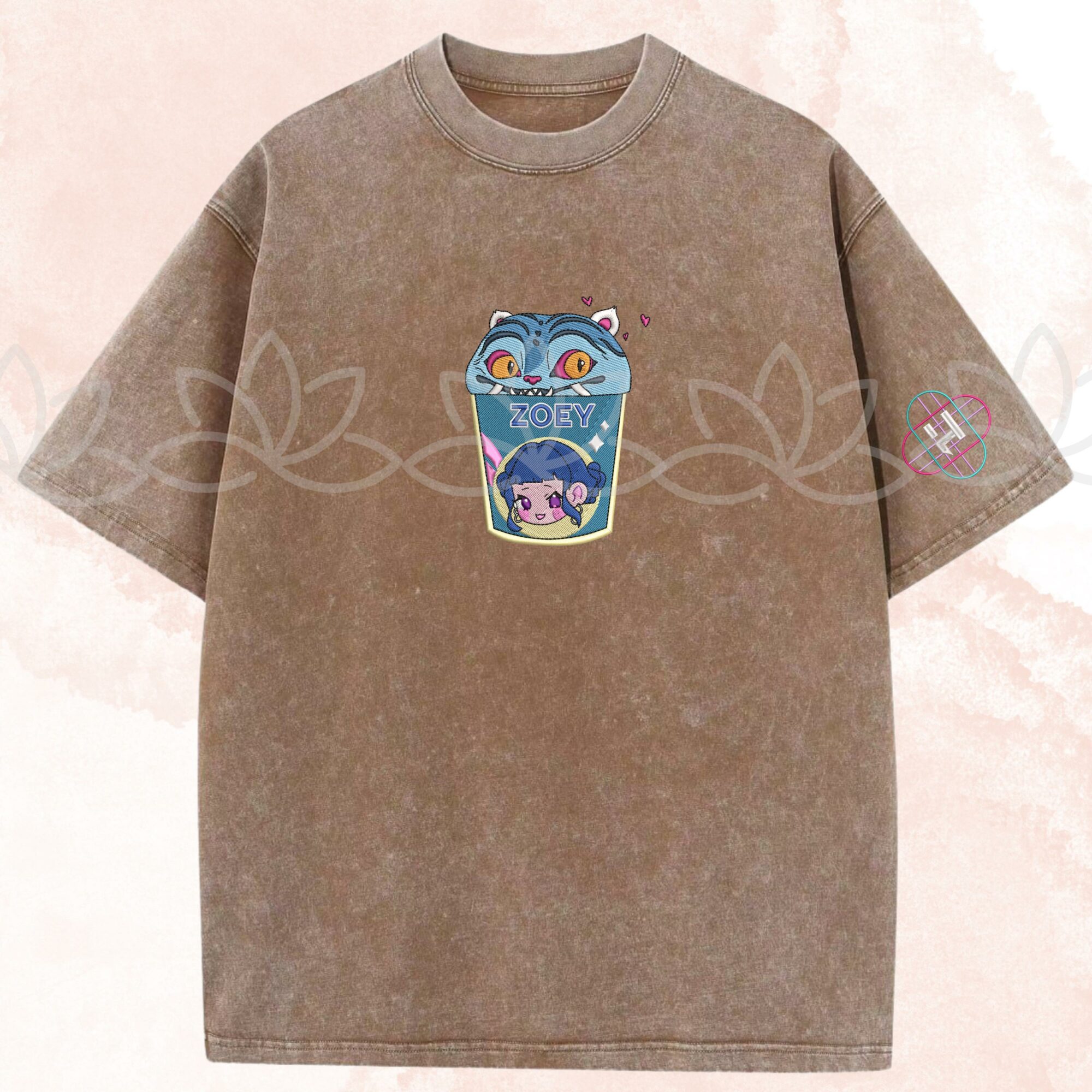 Embroidered Huntrix Noodle Ramyeon Derpy Demon Hunters Fan Shirt