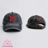 Embroidered Cute Tiger And Bird Washed Hat Funny Derpy Baseball Cap