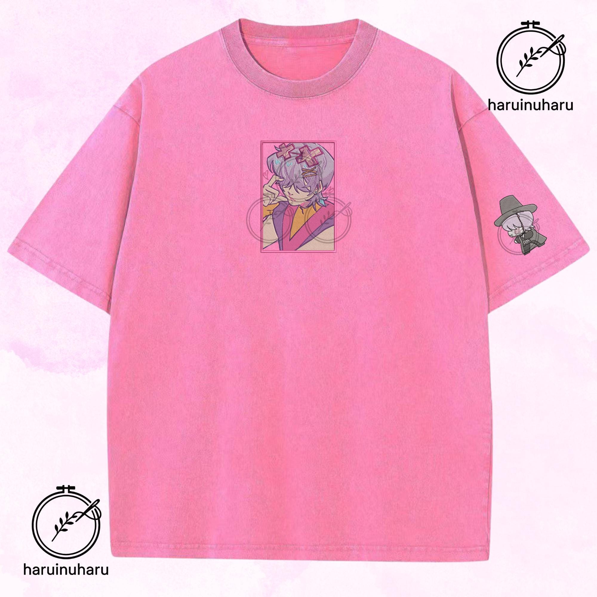 Embroidered KPOP Band Saja Boys Washed TShirt Mystery – Demon Hunter Design
