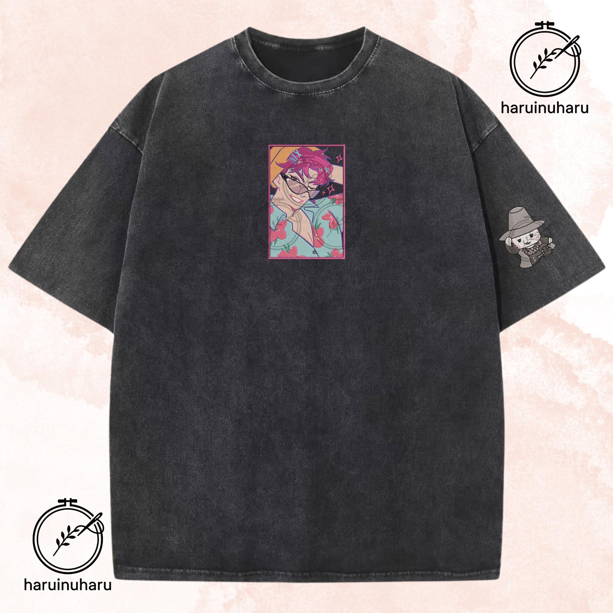 Embroidered KPOP Band Saja Boys Washed TShirt Abby – Demon Hunter Design
