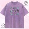 Embroidered Tiger And Bird Washed Shirt Demon Hunter Tee KPOP Band Huntrix Fan Funny Derpy Saja Girls Gift For Him