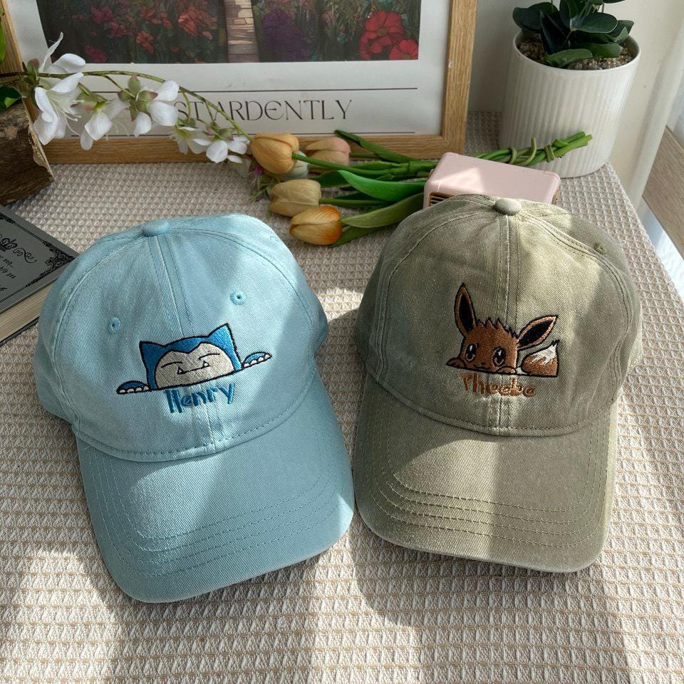 Personalized Anime Peeker Embroidered Washed Hat Custom Name Baseball Cap