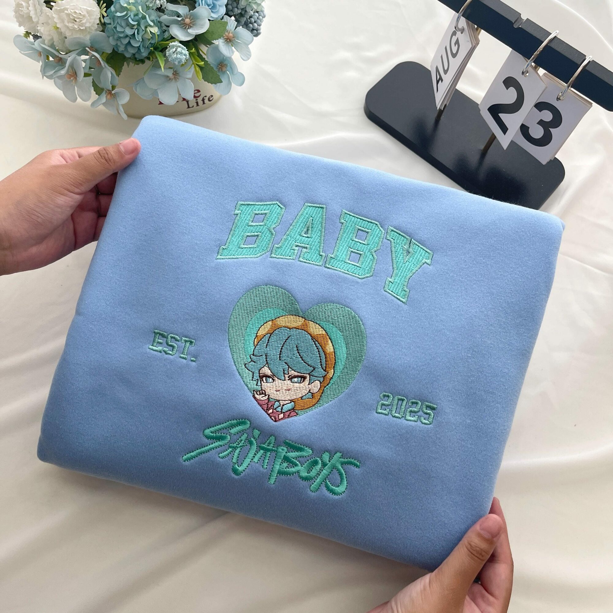 Custom Embroidered KPOP Band Saja Boys Sweatshirt Demon Hunter Design