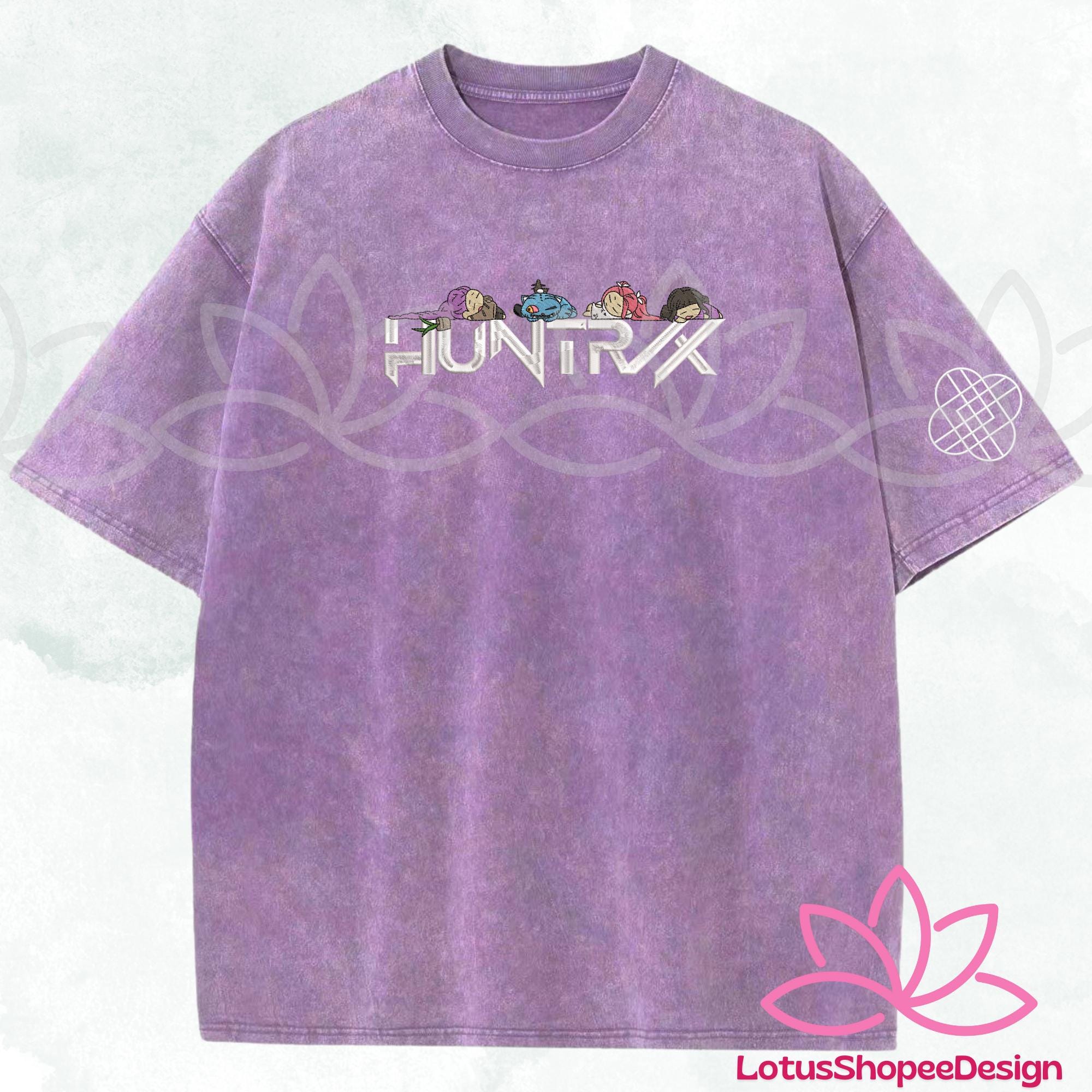 Embroidered Sleeping Derpy Tiger Demon Hunters Tee Huntrix Fan Shirt