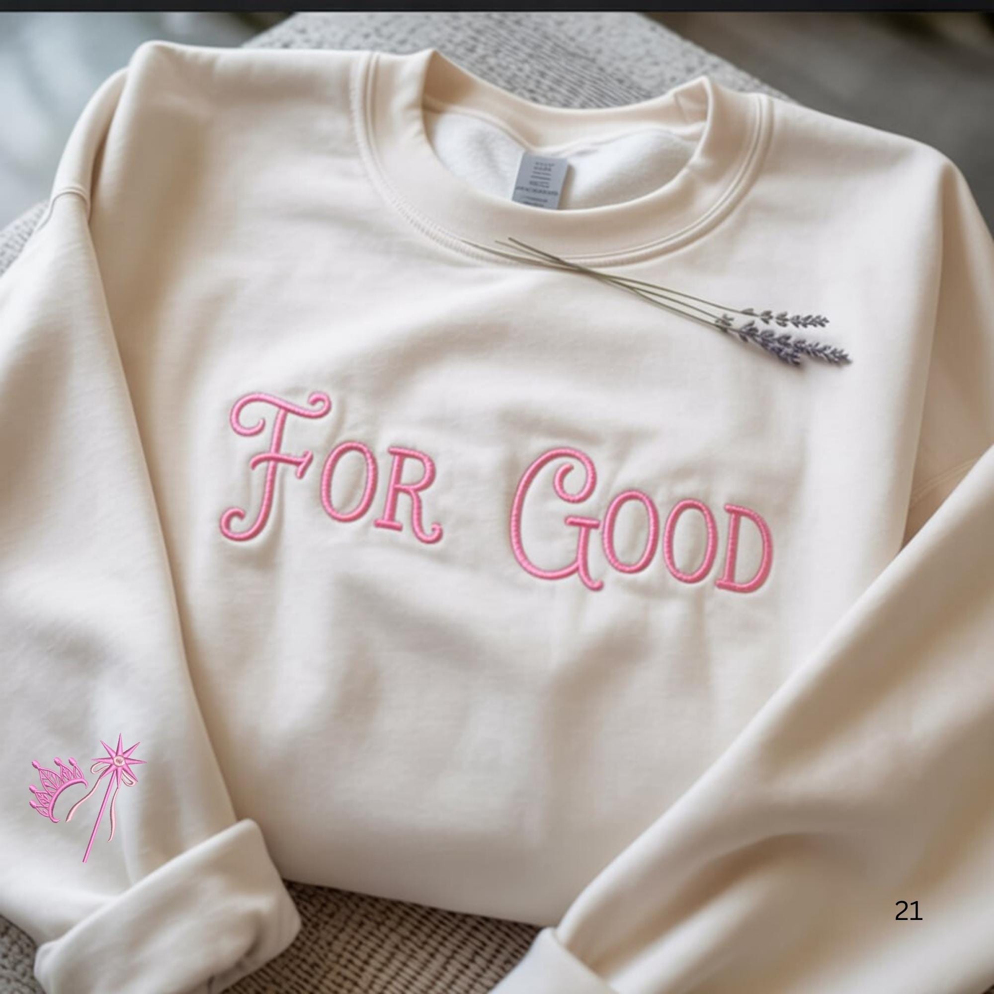 Wicked For Good Embroidered Sweatshirt No Deed Elphaba Hoodie