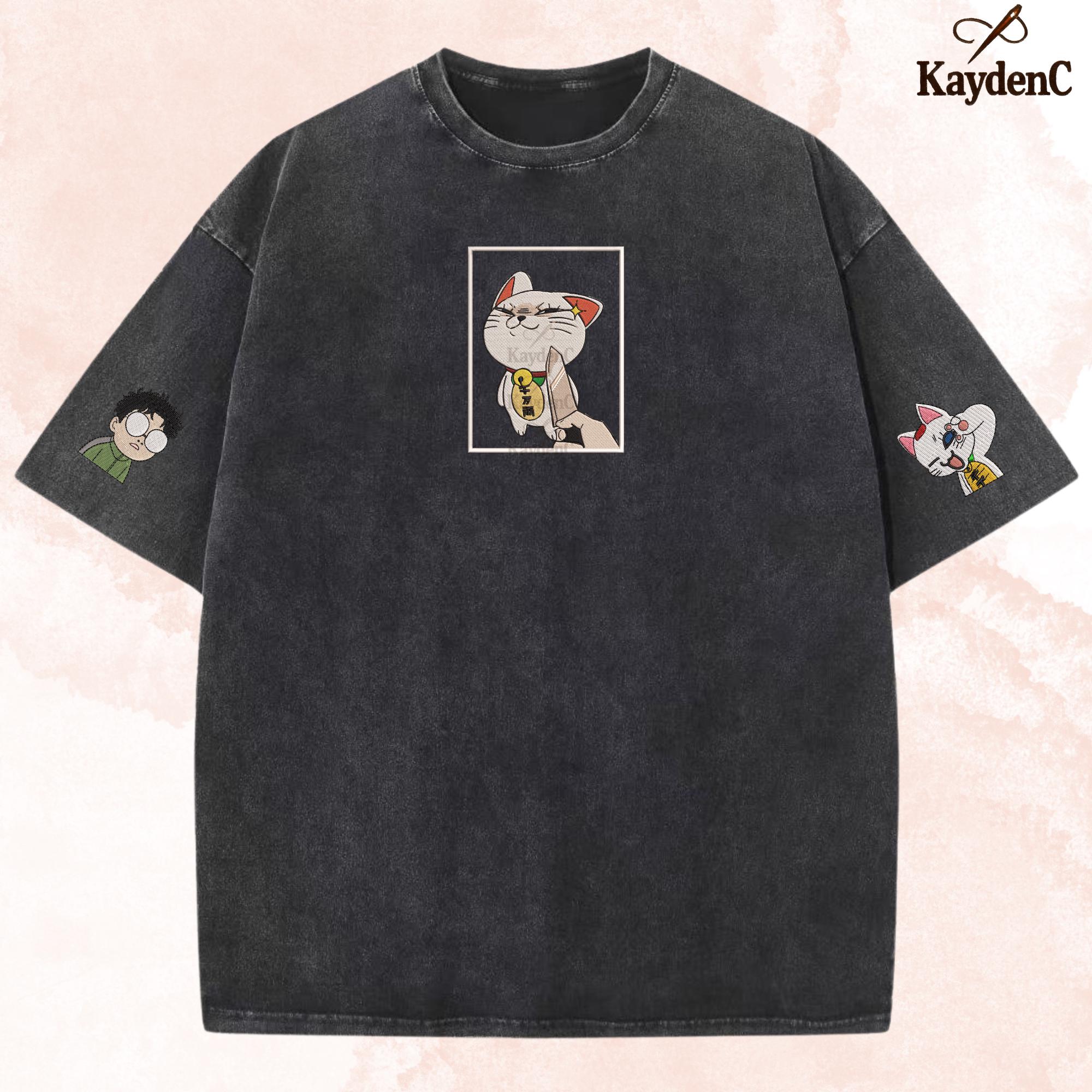 Seiko Turbo Granny – Embroidered Dandadan Washed Shirt Alien And Ghost Design