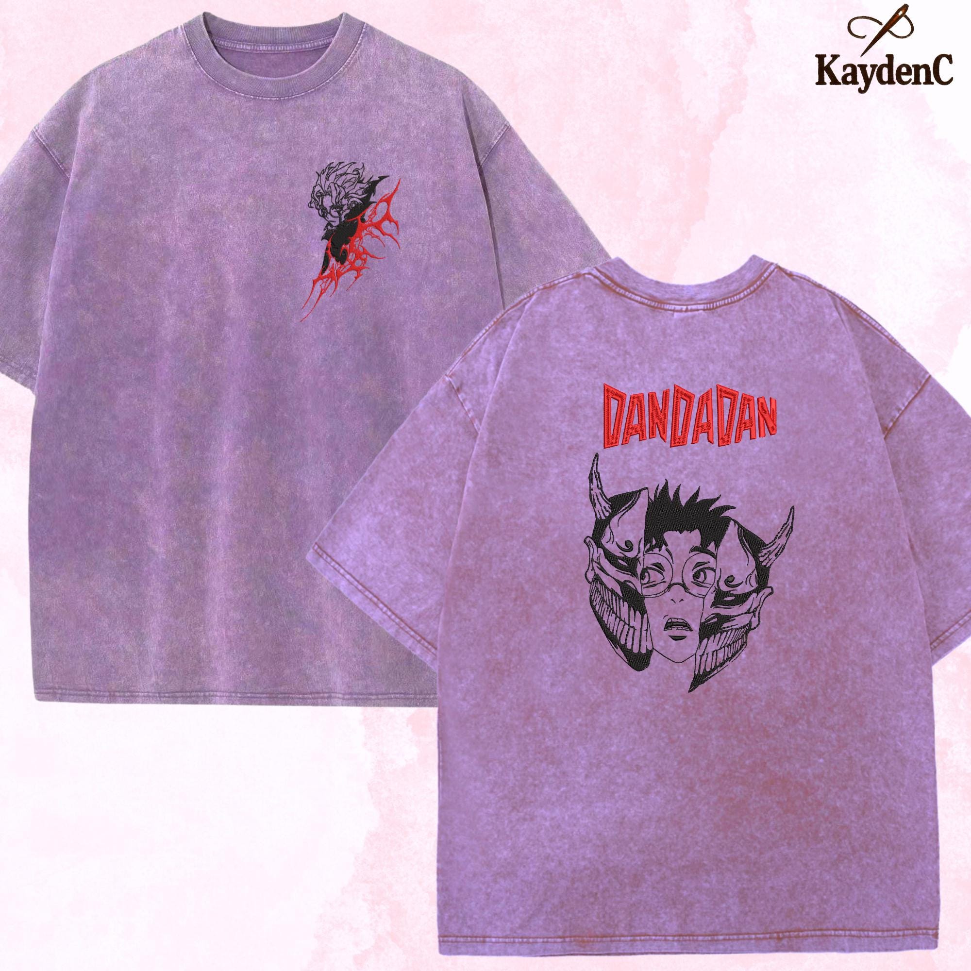 Okarun – Embroidered Dandadan Washed Shirt Seiko Turbo Grandny-Inspired Top