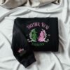 Wicked Change For Good Embroidered Sweatshirt Broom And Wand On Sleeve