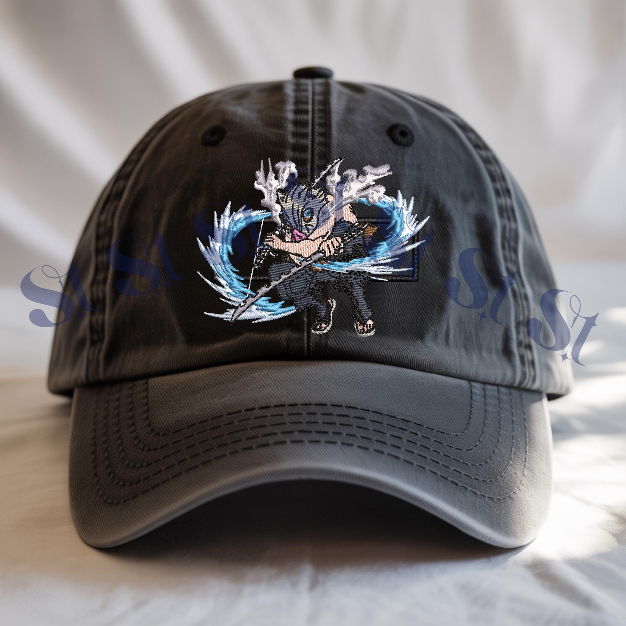 Embroidered Beast Breathing Washed Cap Perfect Gifts For Anime Lovers