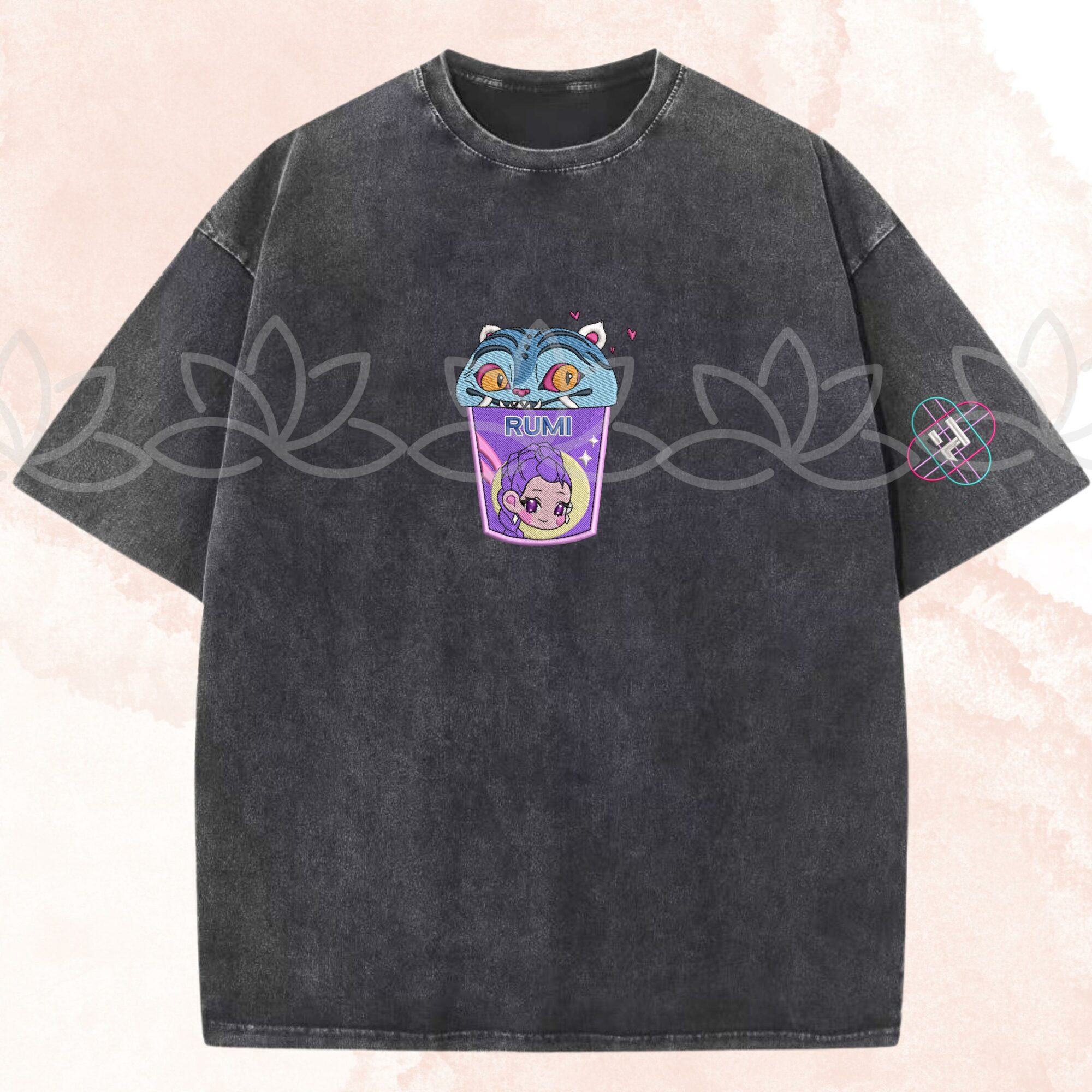 Embroidered Huntrix Noodle Ramyeon Derpy Demon Hunters Fan Shirt