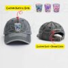 Embroidered Tiger Washed Hat Funny Derpy Baseball Cap