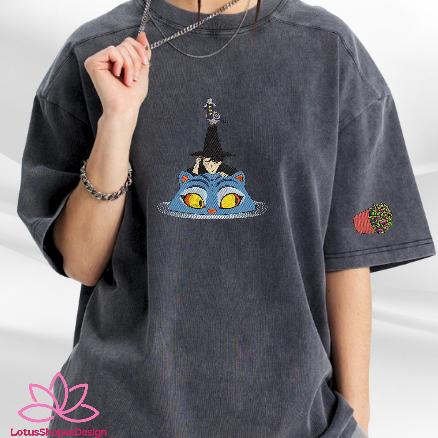 Derpy Tiger And Jinu Saja Boys Embroidered Washed TShirt Tee