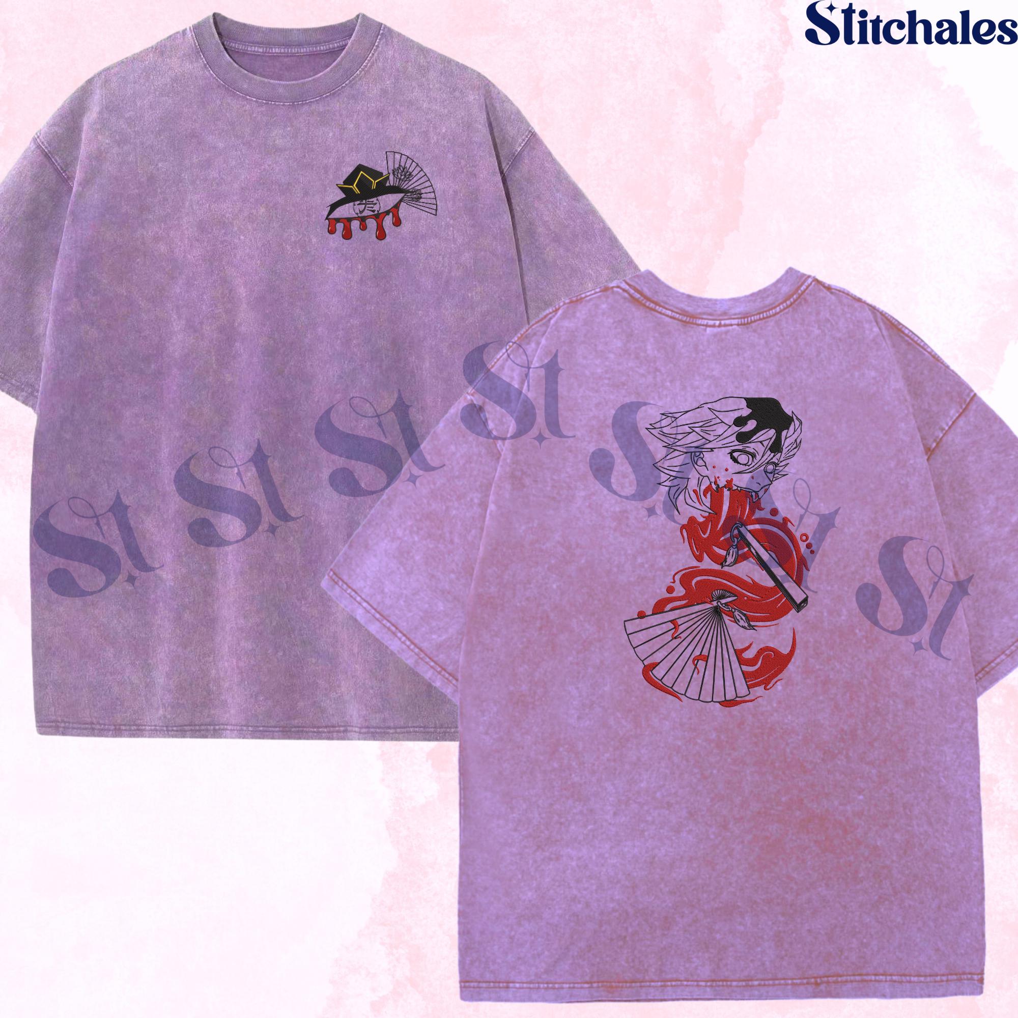 Embroidered Demon Killer Ice Manipulation Tee Eternal Paradise Faith