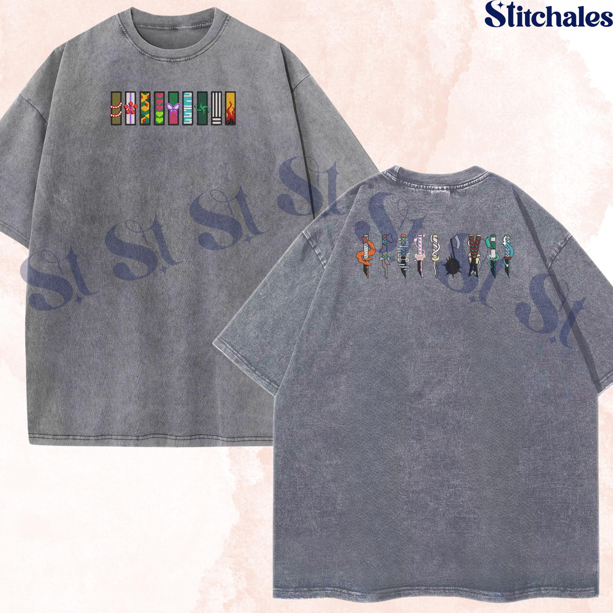 Embroidered Demon Slayer Washed Shirt Hashira – Killer Corps Design