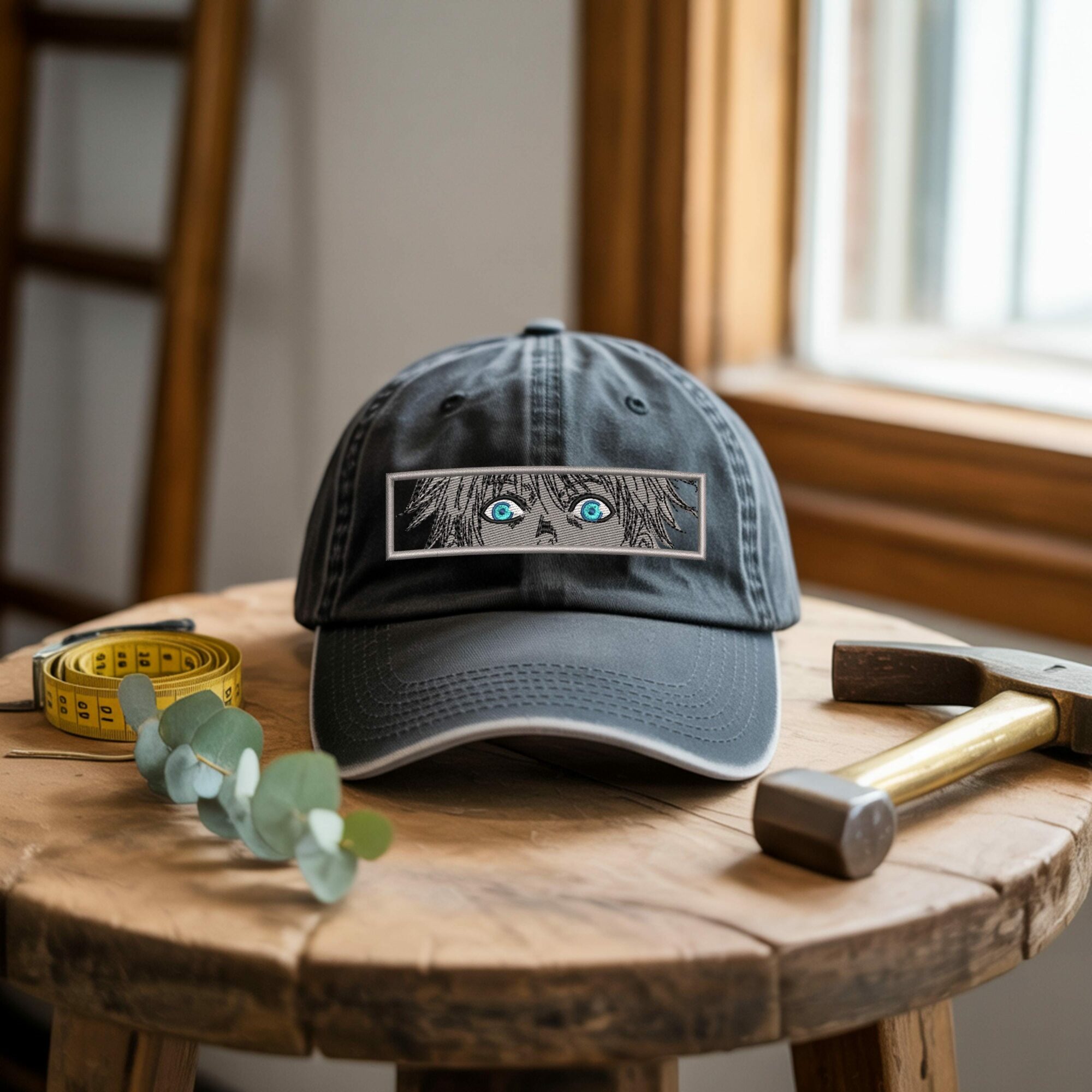 Gojo Satoru – Embroidered Anime Washed Hat Limitless Cursed Technique Design