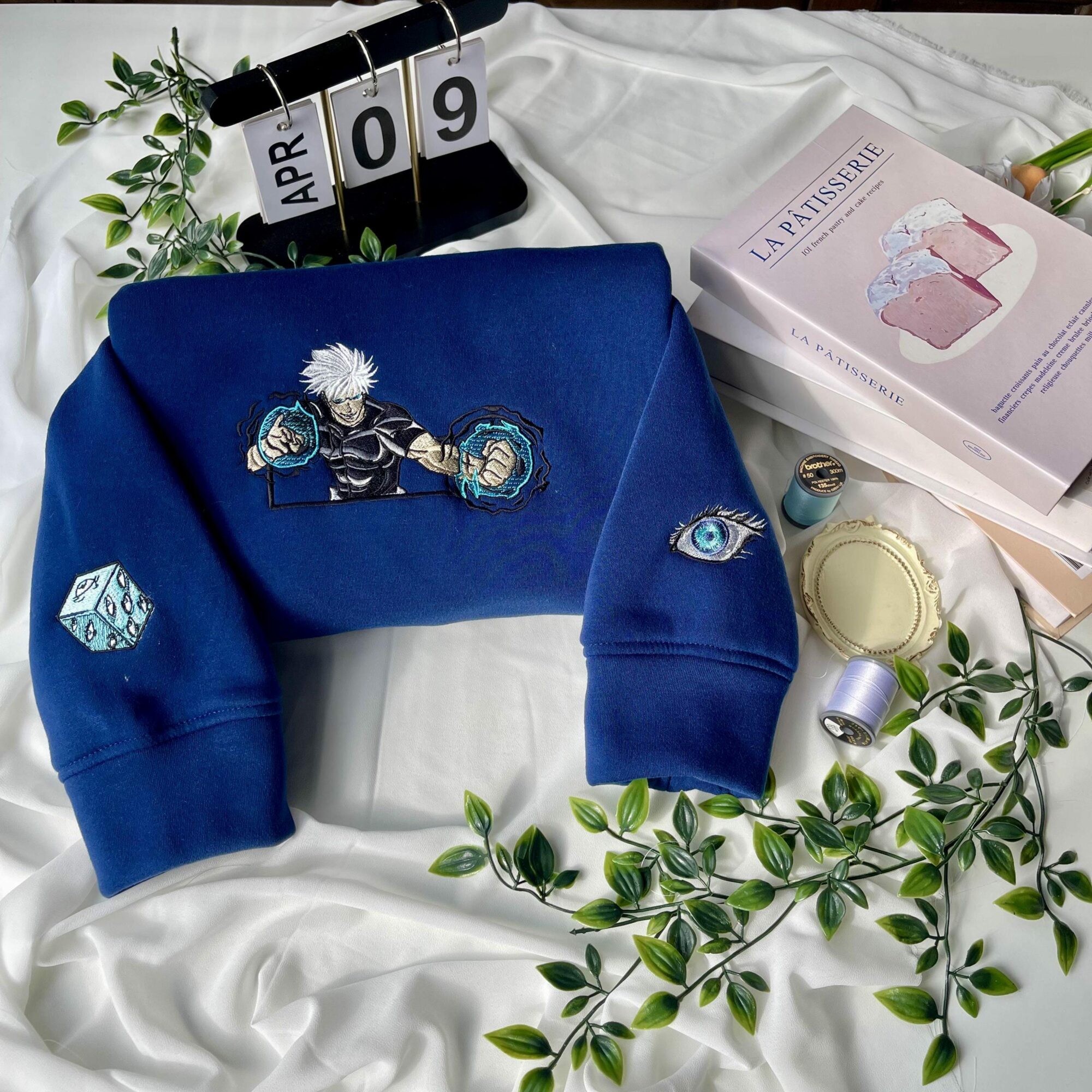 Gojo Satoru – Embroidered Jujutsu Kaisen Sweatshirt Six Eyes-Inspired Gifts For Anime Lovers