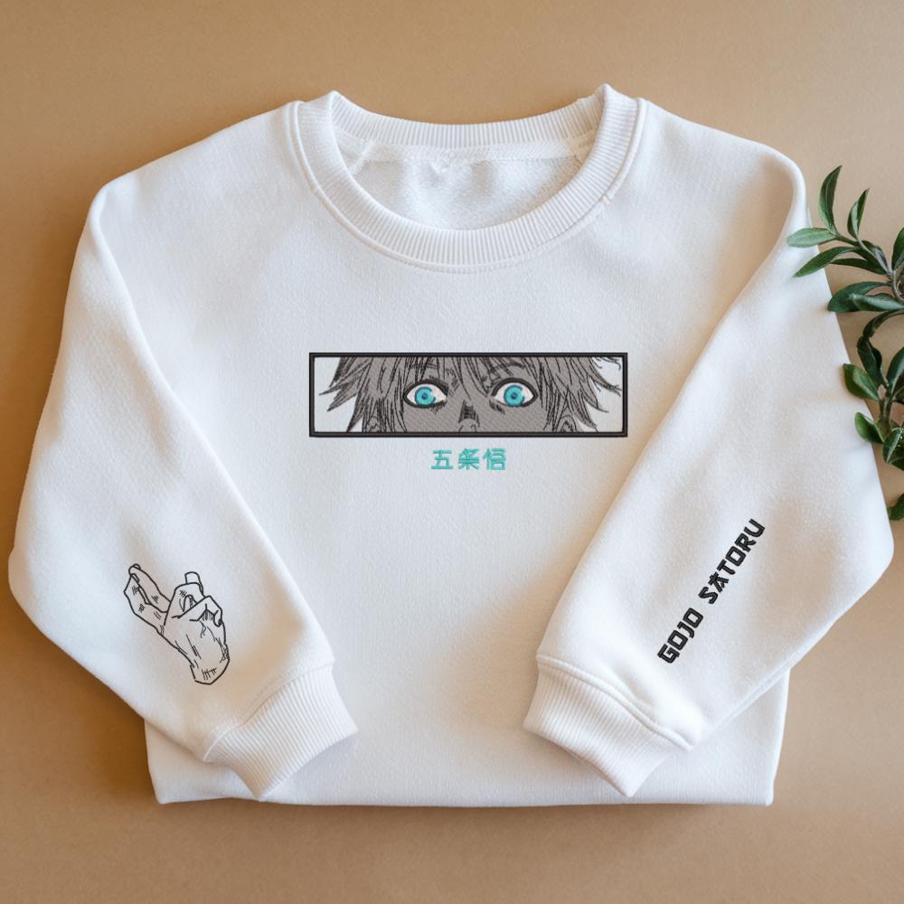 Gojo Satoru – Embroidered Jujutsu Kaisen Sweatshirt Limitless Cursed Technique Design