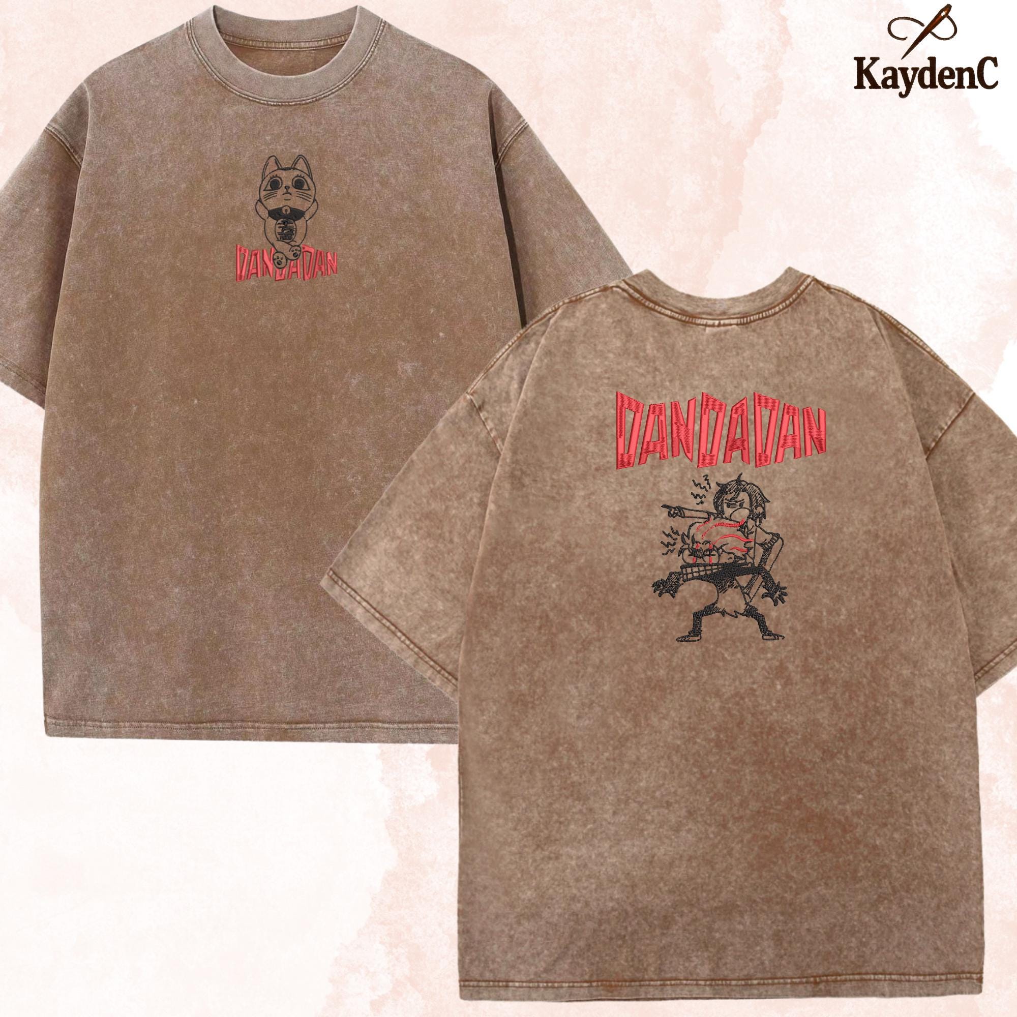 Okarun – Embroidered Dandadan Washed Shirt Seiko Turbo Grandny Gifts For Anime Lovers