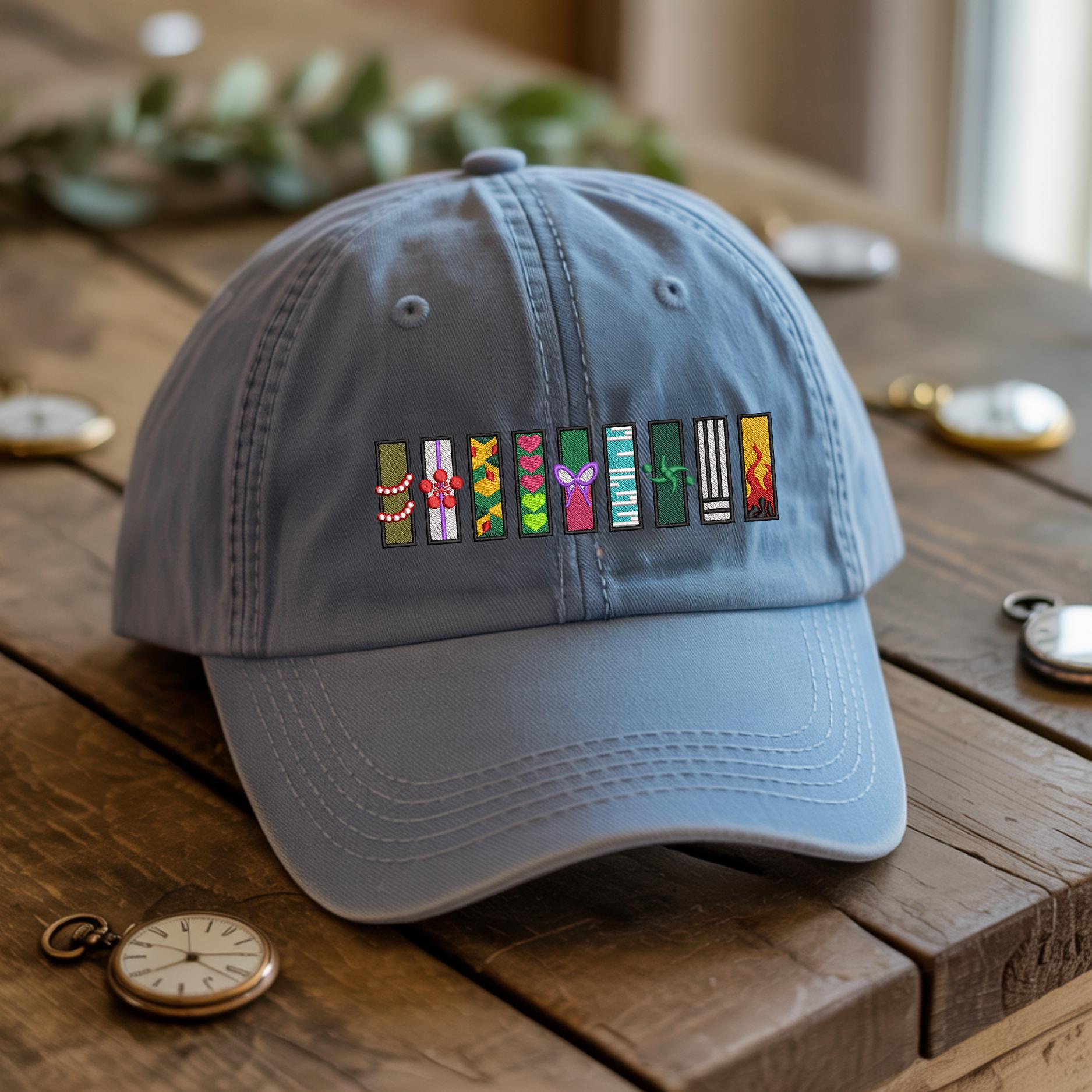 Embroidered Anime Demon Killer Washed Hat Hashira – Slayer Corps