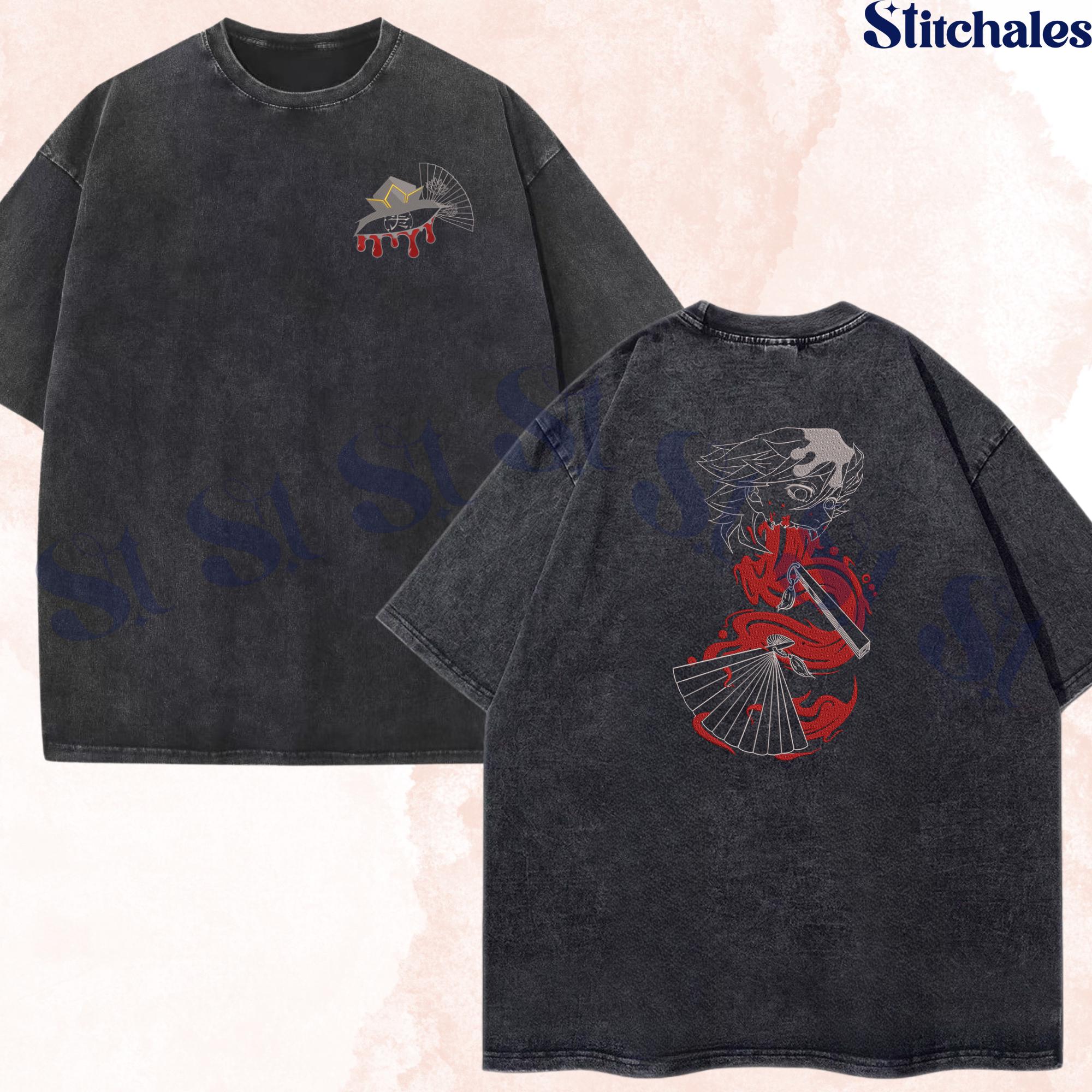 Embroidered Demon Killer Ice Manipulation Tee Eternal Paradise Faith