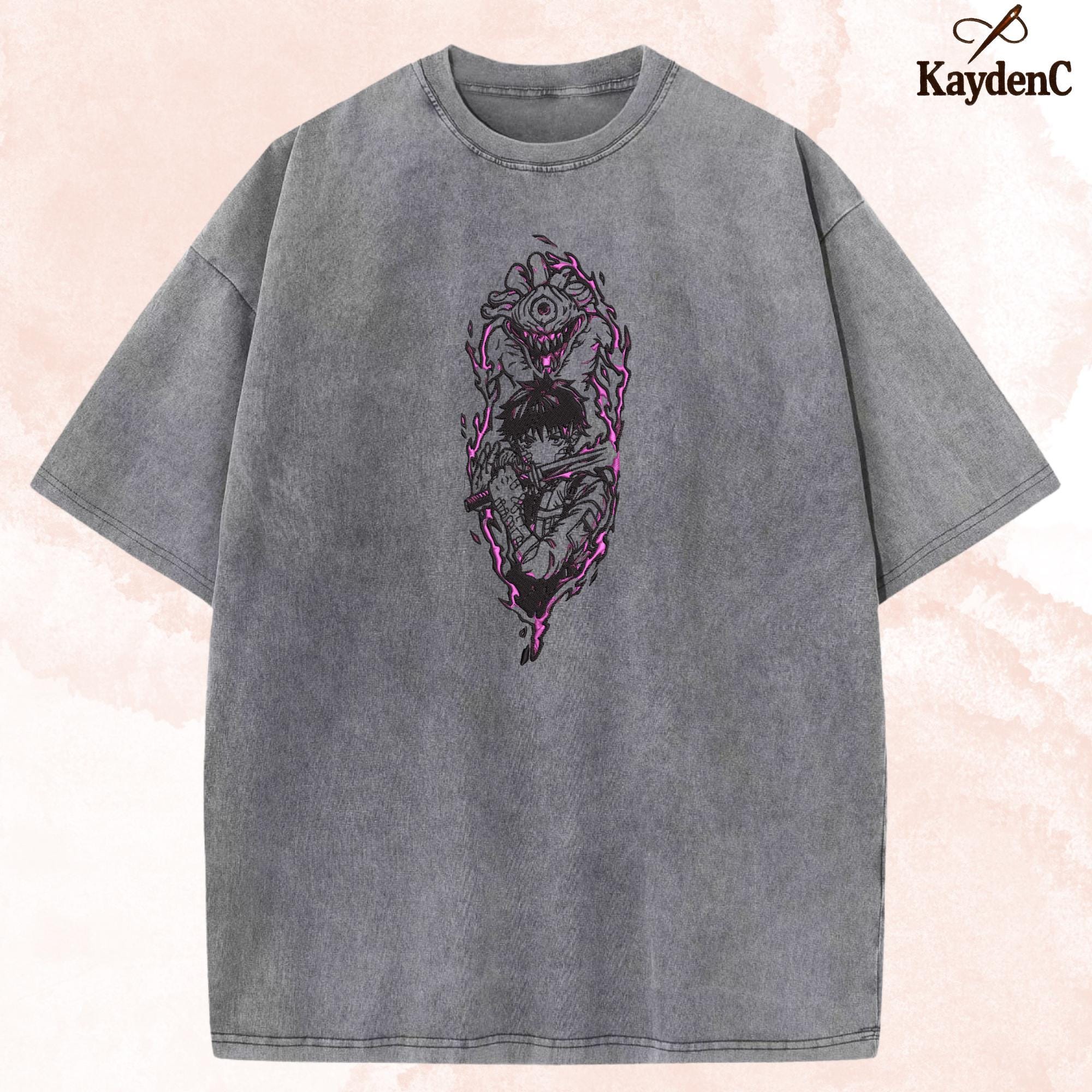 Yuta Okkotsu – Embroidered Anime Washed Shirt Queen Of Curses-Inspired Design