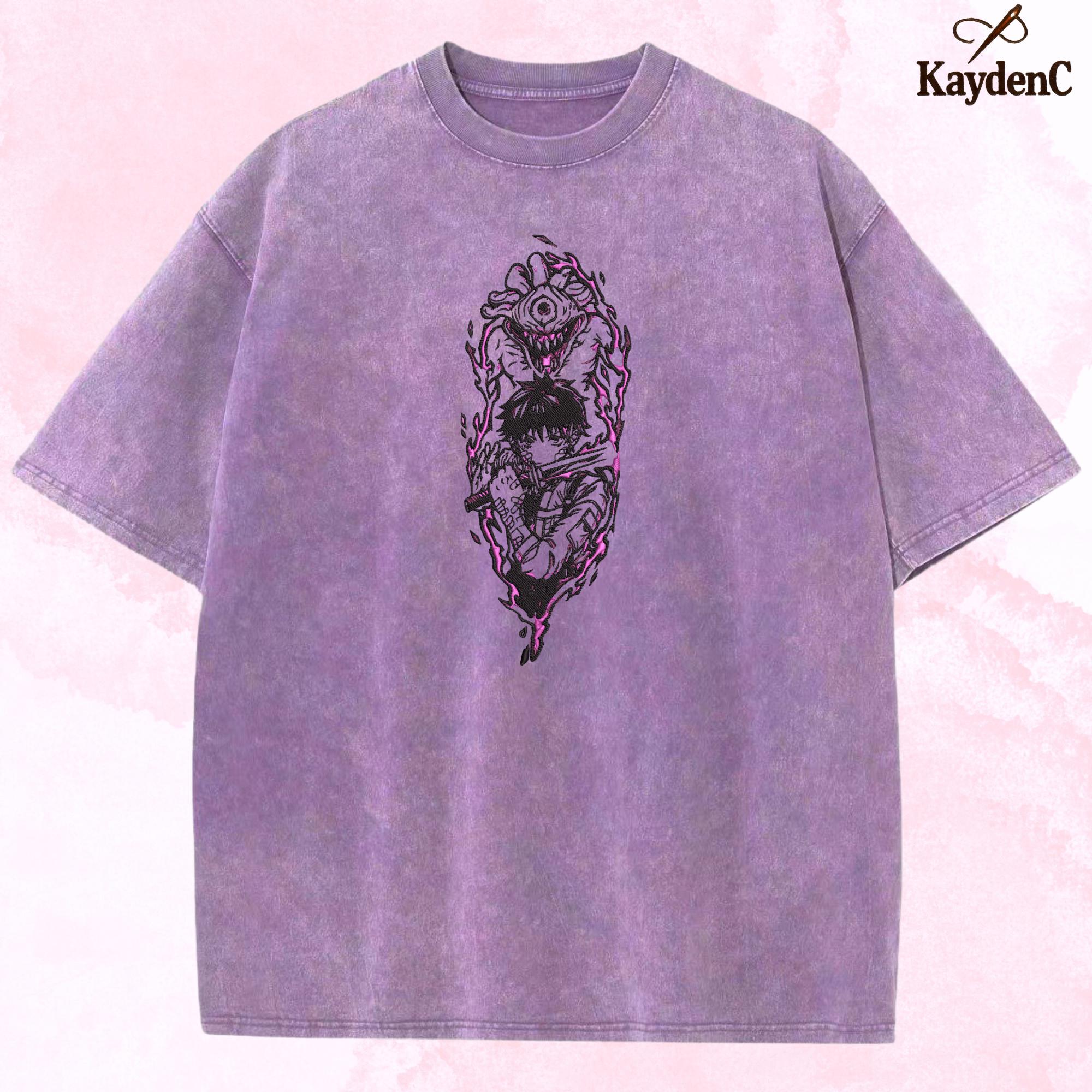 Yuta Okkotsu – Embroidered Anime Washed Shirt Queen Of Curses-Inspired Design