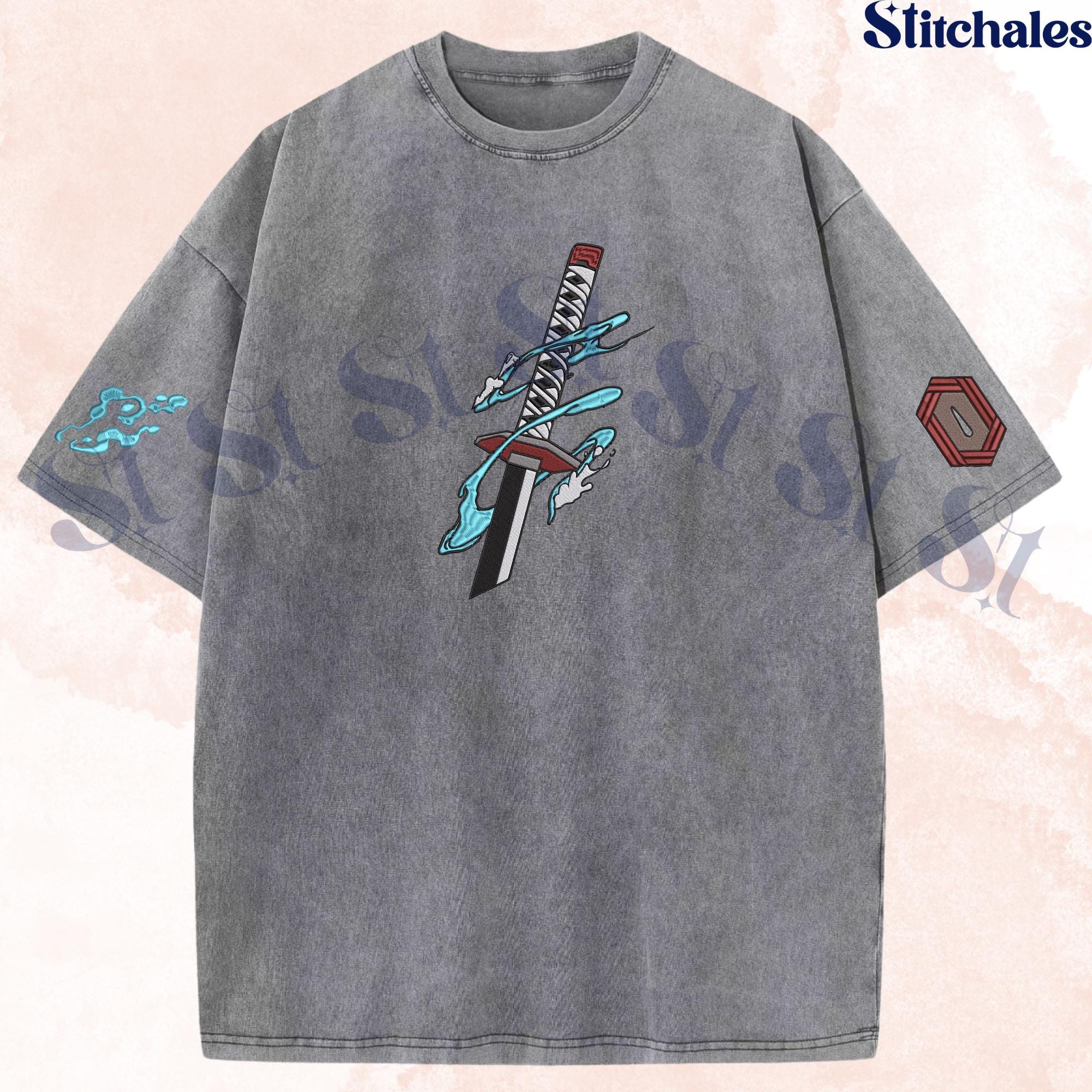 Tomioka Giyu – Embroidered Demon Slayer Washed Shirt Water Breathing: Eleventh Form Dead Calm