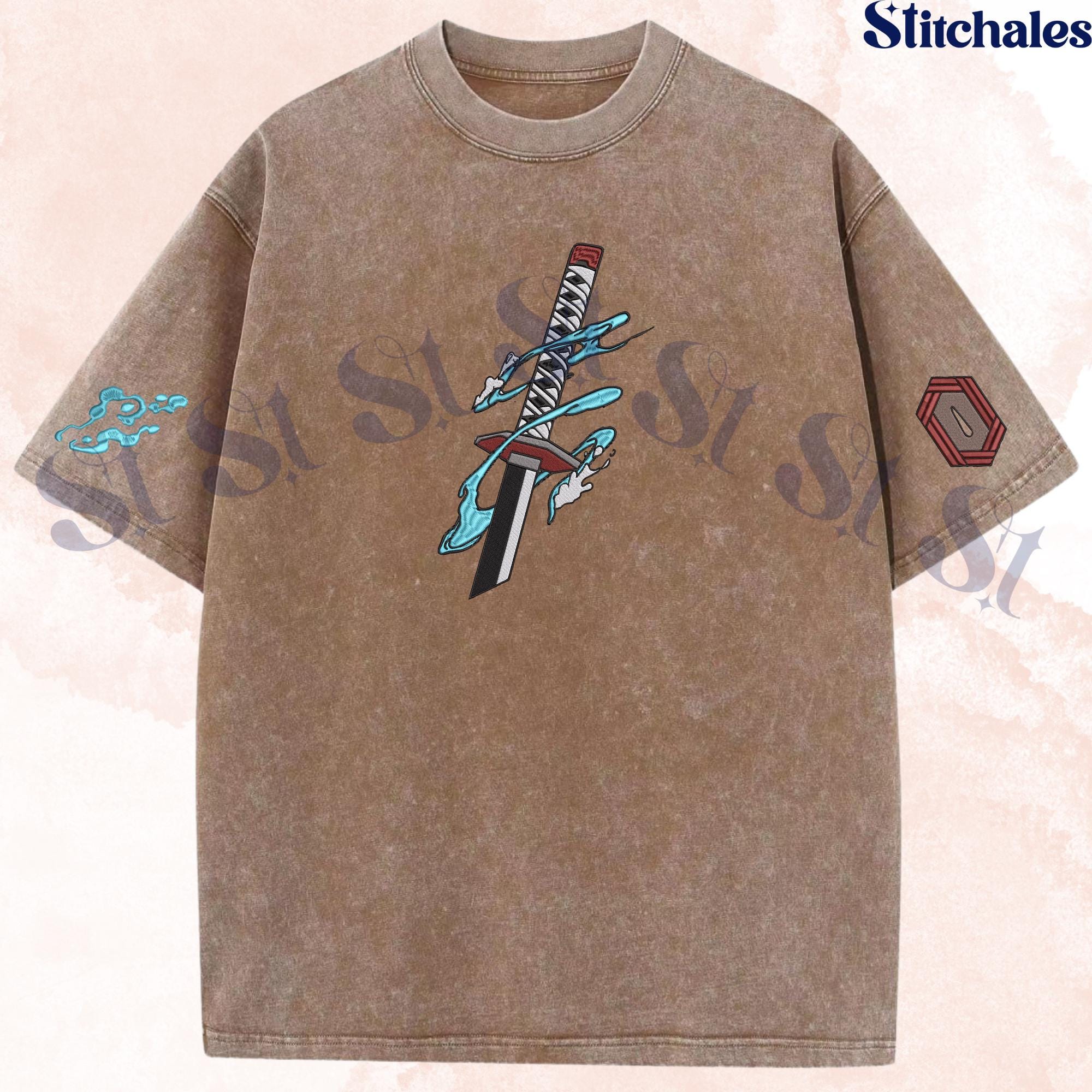 Tomioka Giyu – Embroidered Demon Slayer Washed Shirt Water Breathing: Eleventh Form Dead Calm