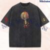 Kamado Nezuko – Embroidered Demon Slayer Washed Shirt Art Exploding Blood-Inspired Design