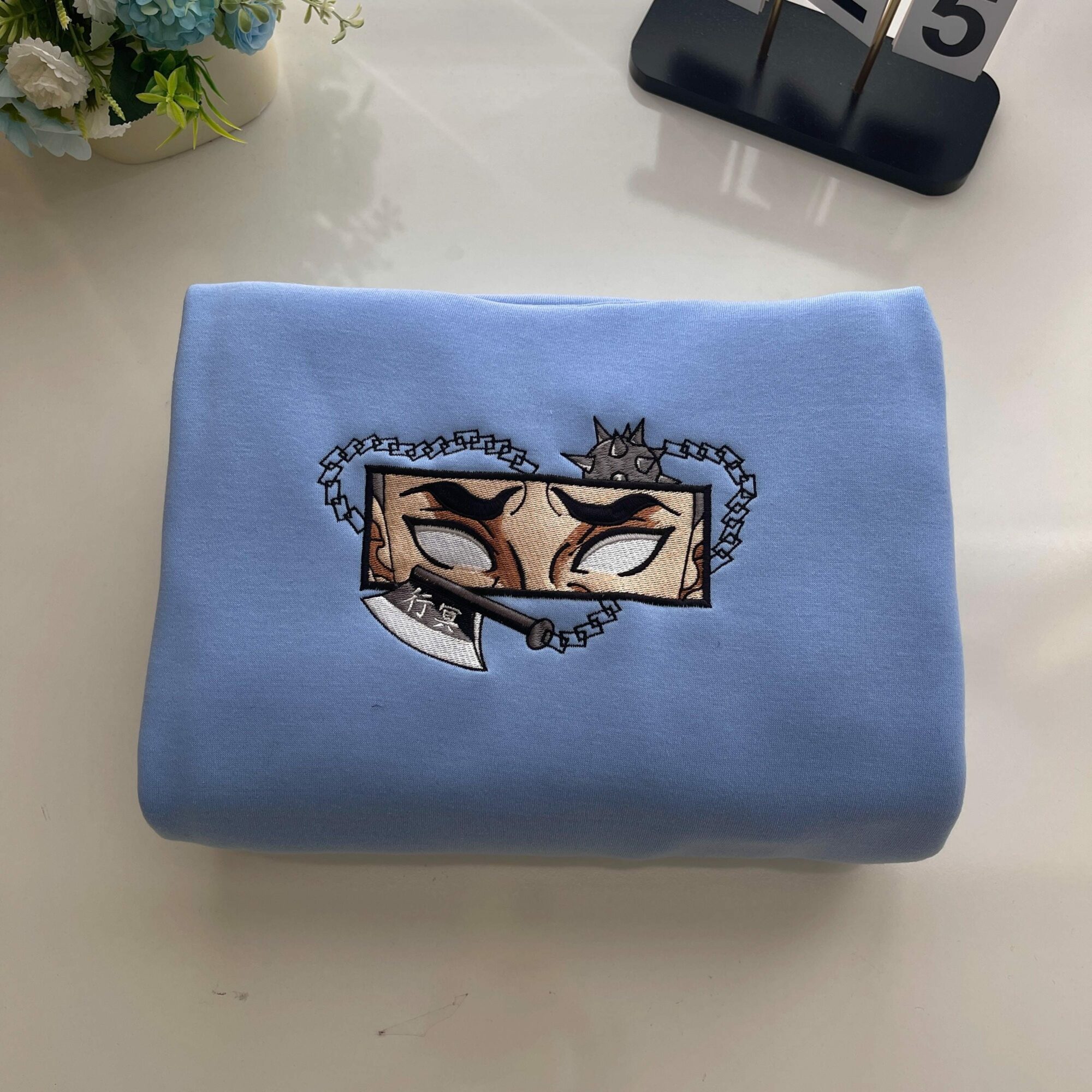 Embroidered Anime Sweatshirt, Hashira - Demon Killer Corps Shirt, Demon Killer Sweater, Breathing Skill-Inspired Hoodie, Gifts for KnY Lover