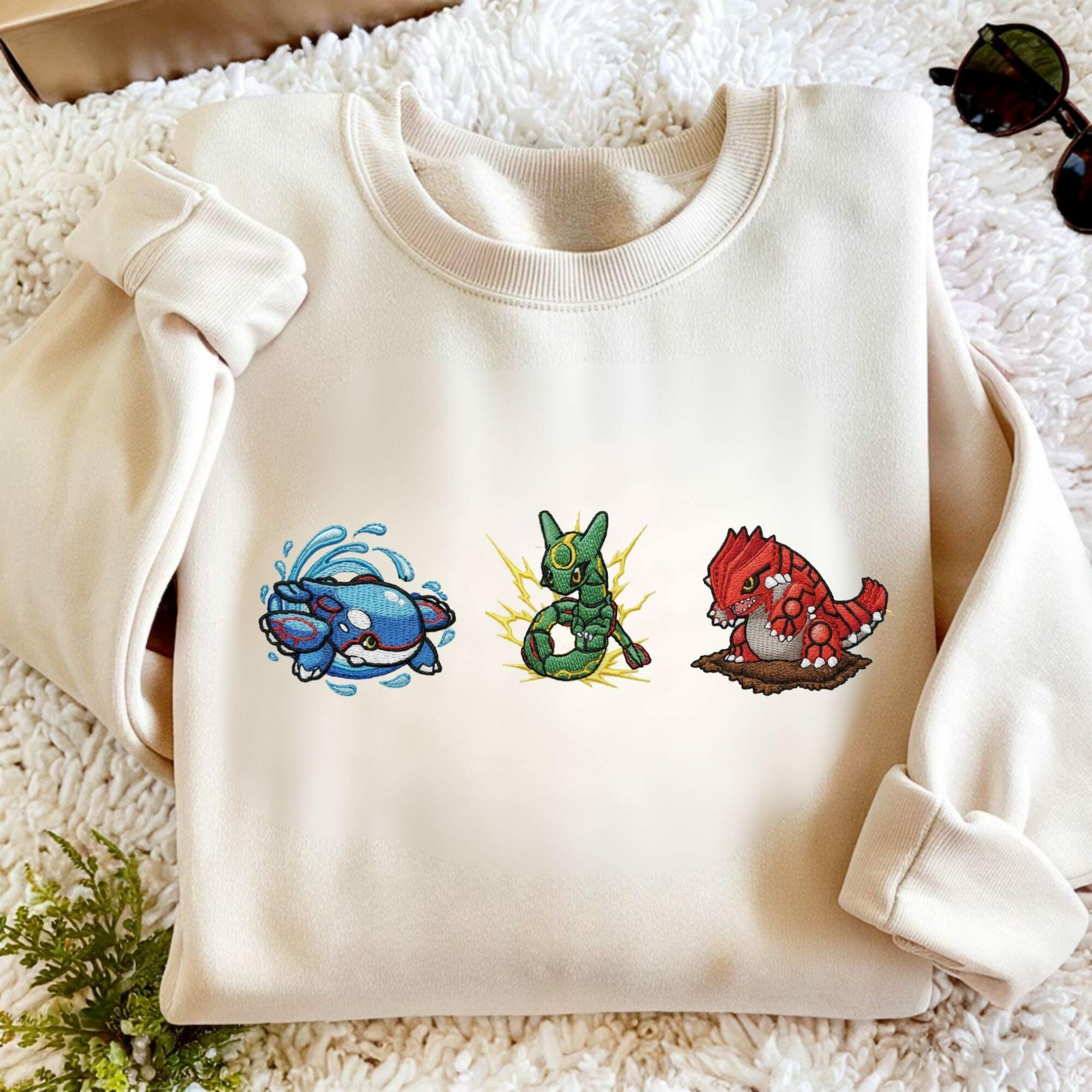 Embroidery Weather Trio PKM Sweatshirt Hoenn Region Shirt Anime Tshirt University Gift For Fan Embroidery Weather Trio PKM Sweatshirt Hoenn Region Shirt Anime Tshirt University Gift For Fan