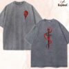Embroidered Anime Washed Shirt I Alone Level Up-Inspired Design The Shadow Mornach Tshirt Double Dungeon Top Gift For Solo Lovers