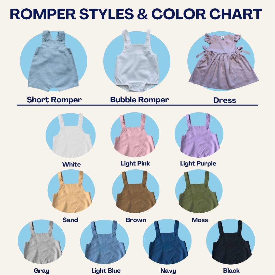 Size Chart 8 Size Chart Romper color chart