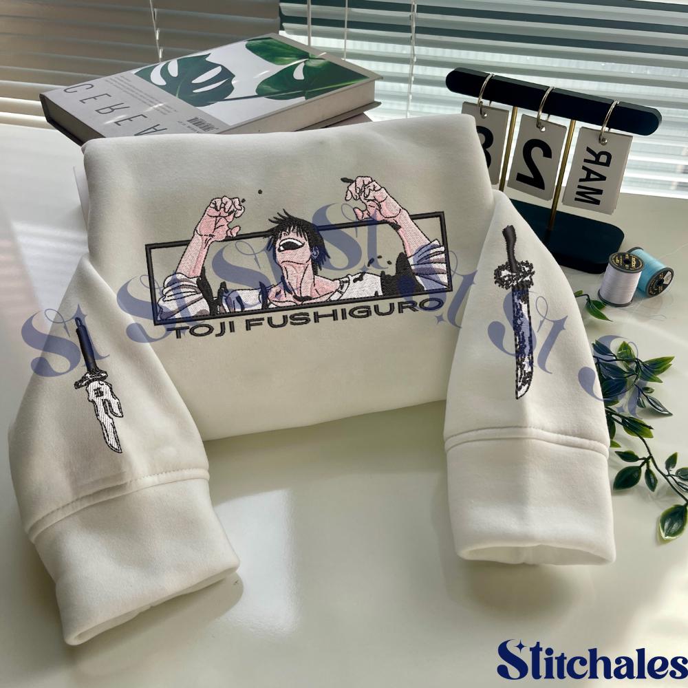 Embroidered Anime Sweatshirt: Tenyo Jubaku Sorcery Battle Design