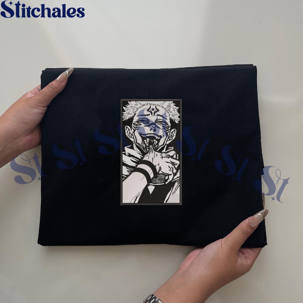 Embroidered Anime Sweatshirt: Cursed Technique The Greatest Sorcerer To Ever Live Design Gifts For JJK Lovers