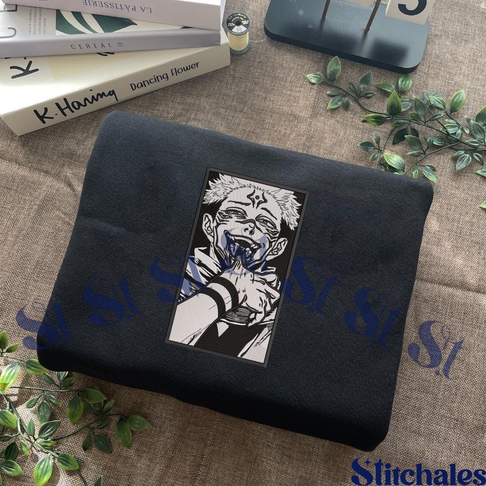 Embroidered Anime Sweatshirt: Cursed Technique The Greatest Sorcerer To Ever Live Design Gifts For JJK Lovers