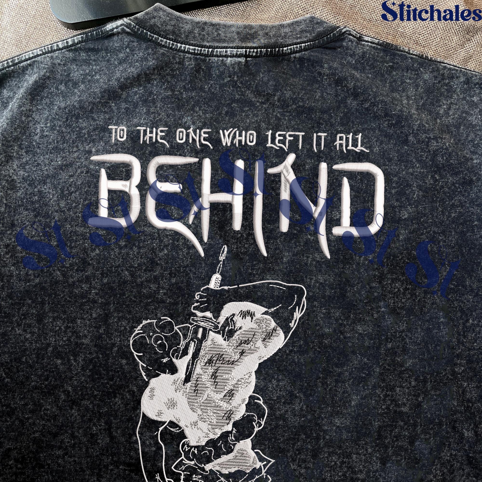 Embroidered Anime Washed Shirt: Tenyo Jubaku Sorcery Battle Design