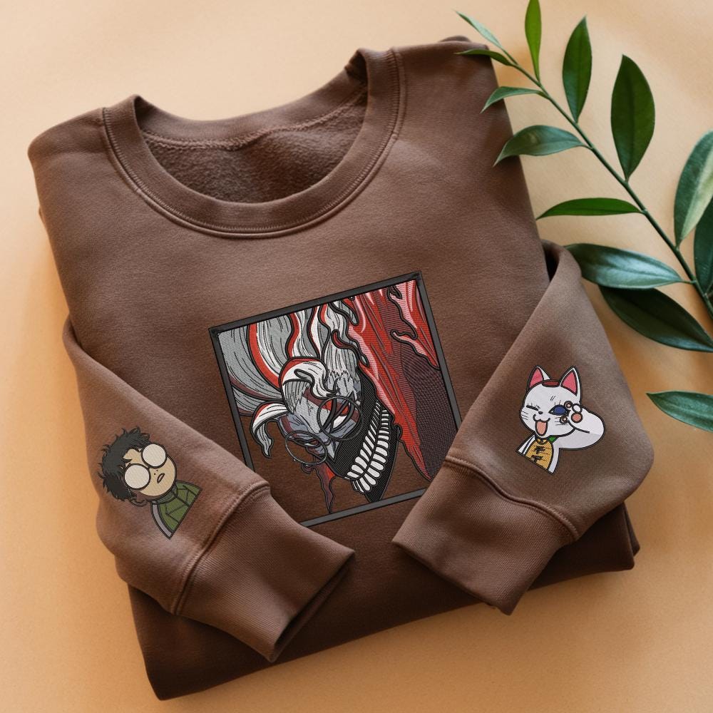 Embroidered Anime Sweatshirt: Alien Ghost Seiko Turbo Design