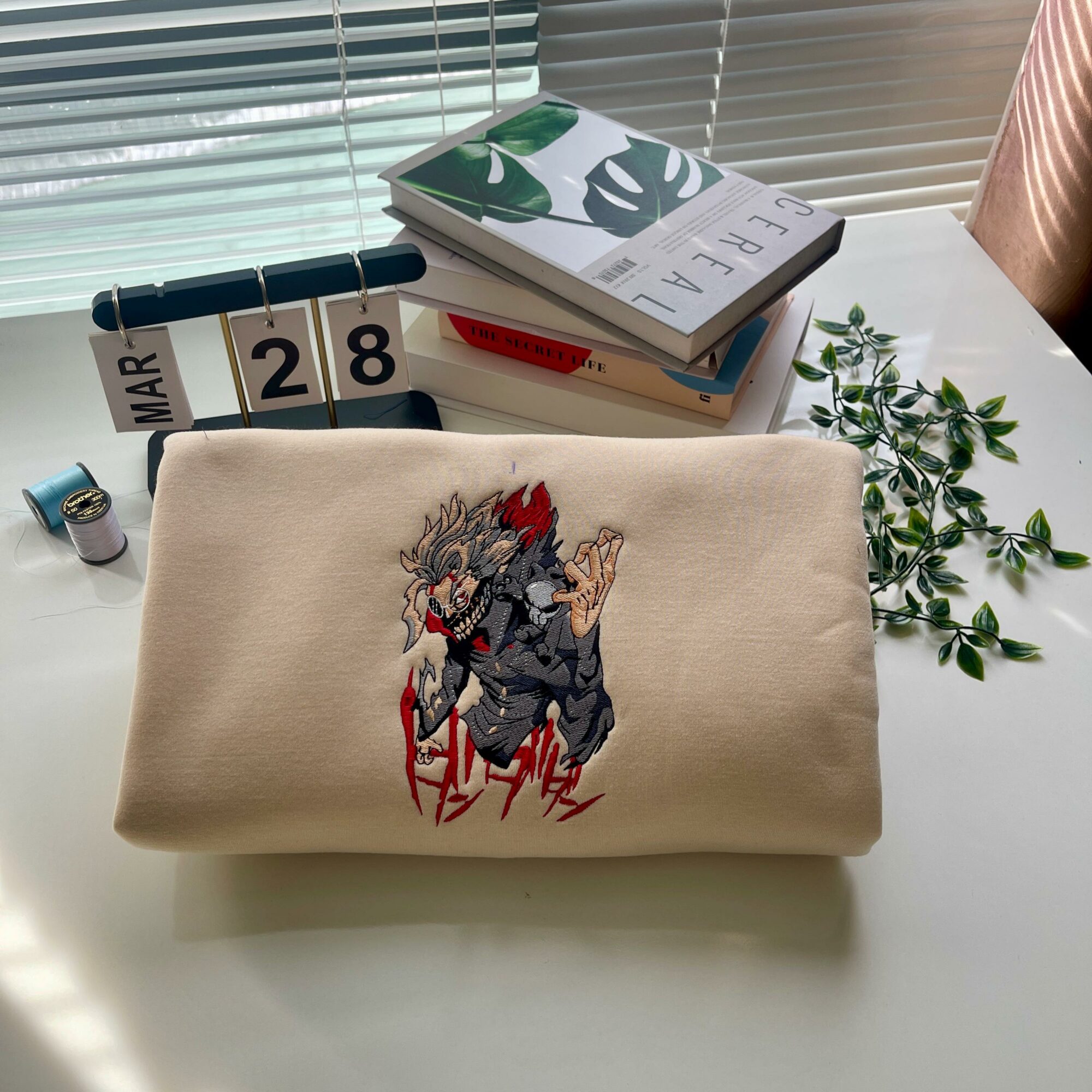 Embroidered Anime Sweatshirt: Turbo Grandny Alien Ghost Design