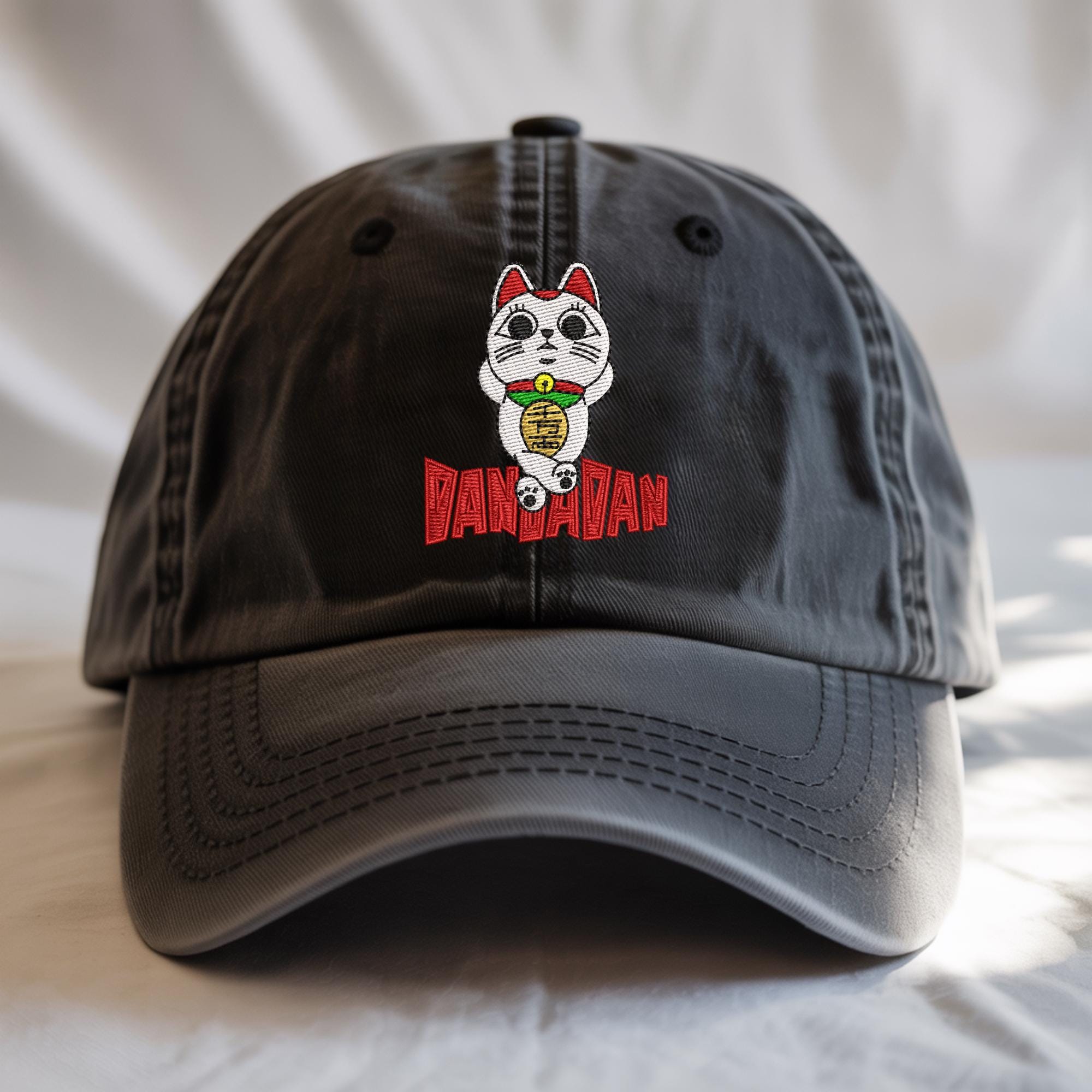 Embroidered Anime Alien Ghost Hat: Organic Cotton Seiko Turbo Cap