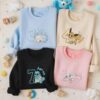 Personalized Poke Birthday Embroidered Sweatshirt Family Matching Shirt Custom Name And Age Pkm Gift For PKM Fan