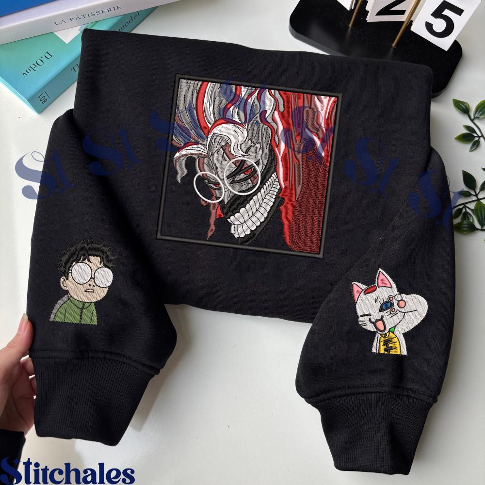 Embroidered Anime Sweatshirt: Alien Ghost Seiko Turbo Design