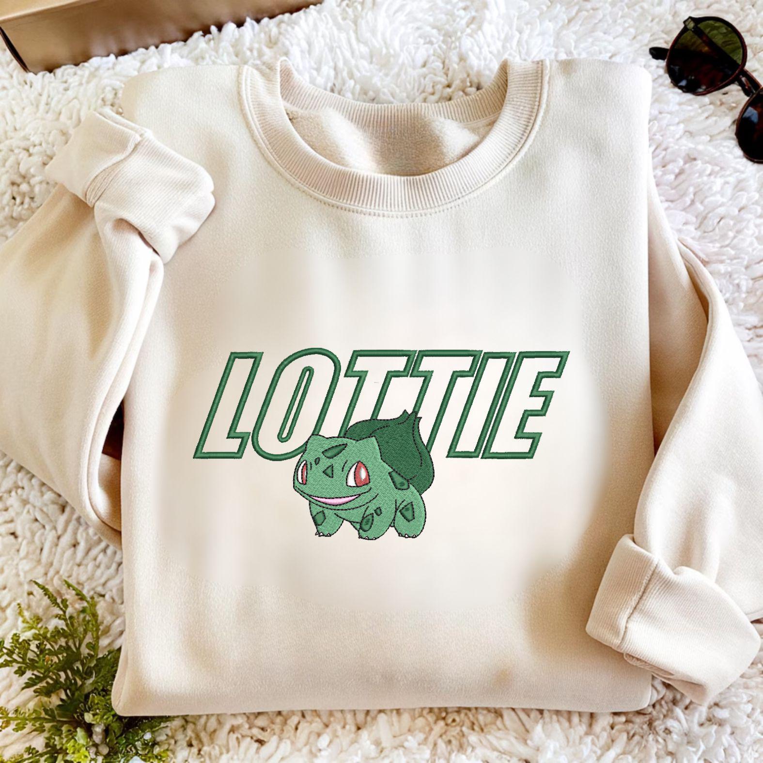 Embroidery Custom PKM Sweatshirt Poke Character Anime Lover Gift For Fans