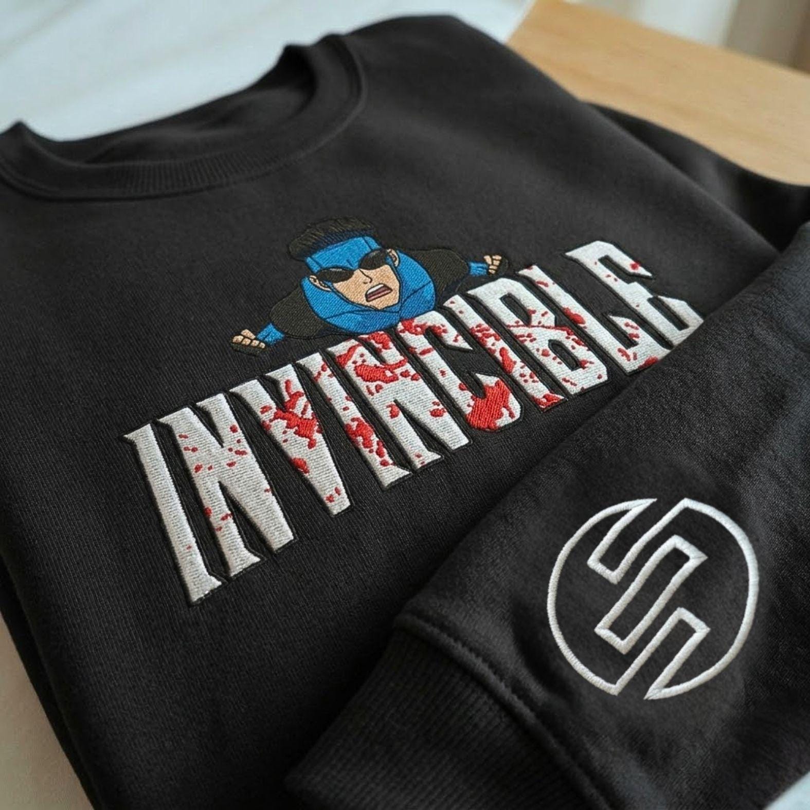 Invincble Mark Grason Comic Embroidered Sweatshirt Studio Hero Movie Shirt Fan Gift Book