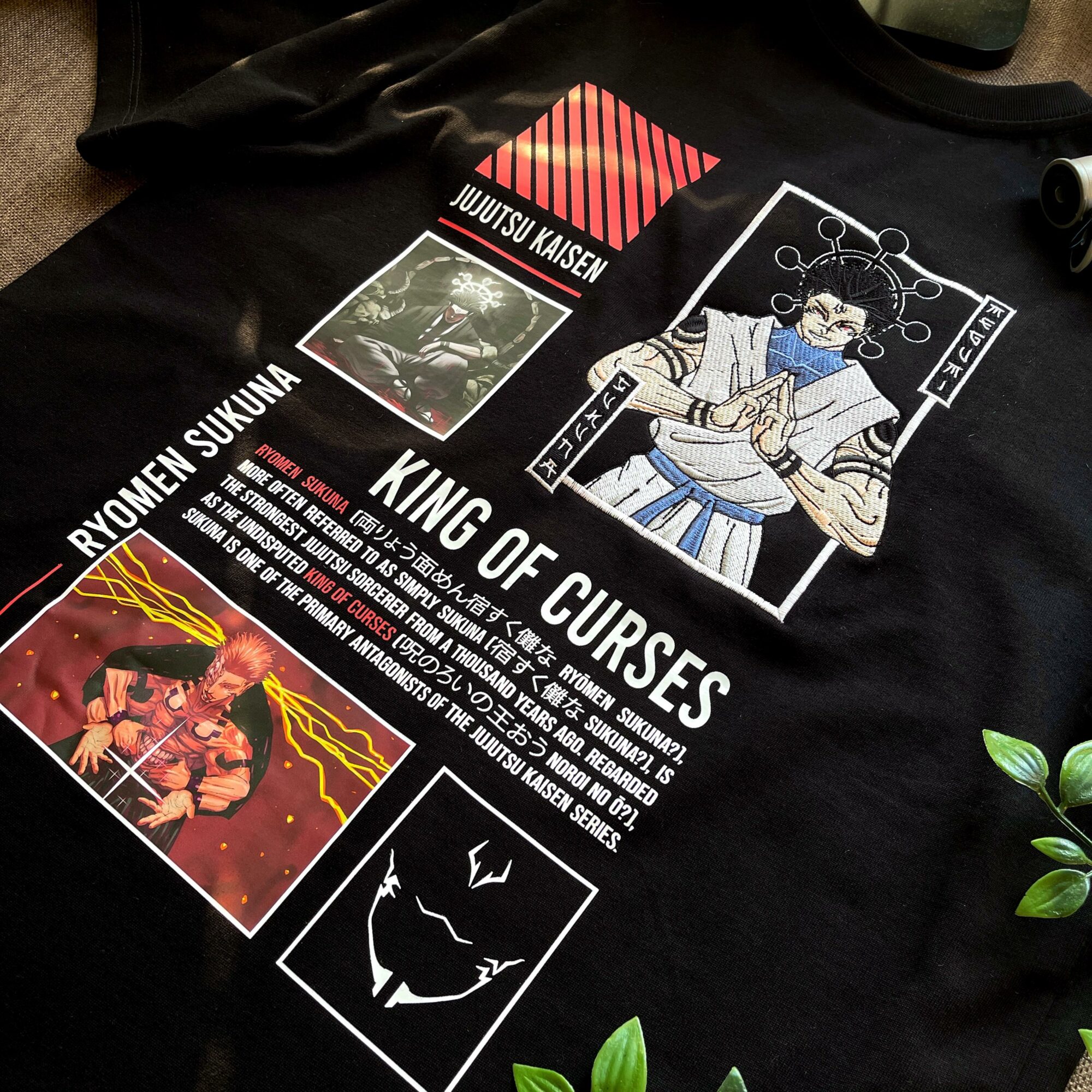 Anime Hybrid Artistry Print And Embroidery Sweatshirt: King Of Curses – Malevolent Shrine Design Gifts For JJK Lovers