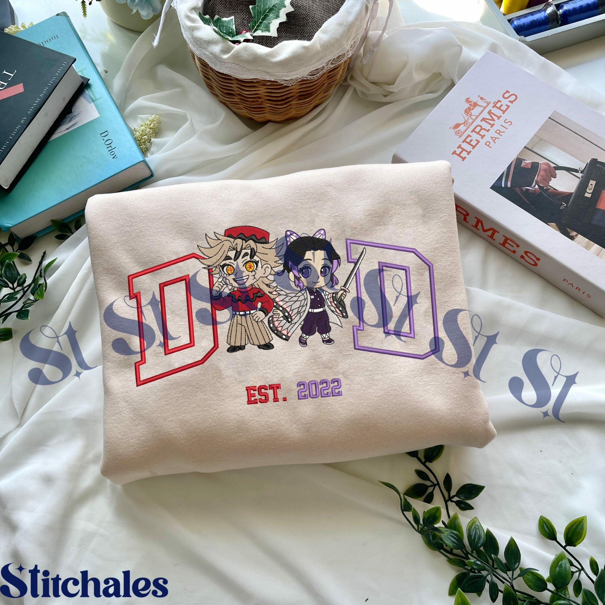 Custom Embroidered Anime Sweatshirt Personalized Demon Killer Hoodie Dad Name & Year Shirt Fathers Day Gifts For KnY Lovers 4 Custom Embroidered Anime Sweatshirt, Personalized Demon Killer Hoodie, Custom Dad Name & Year Shirt, Fathers Day Gifts for KnY Lovers