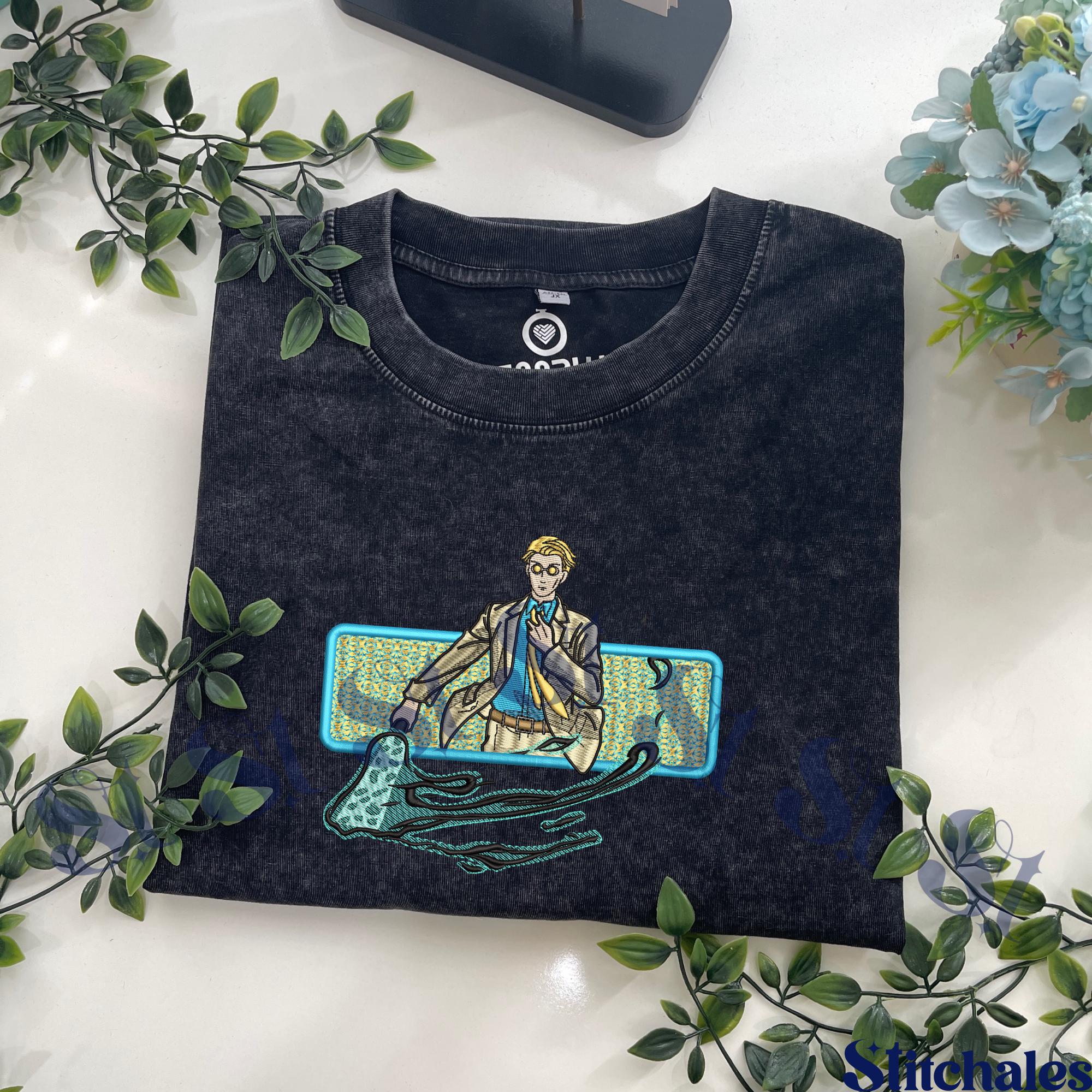 The Ten Lines Mantra Printing Mix Embroidery Anime Sweatshirt Sorcery Battle Design