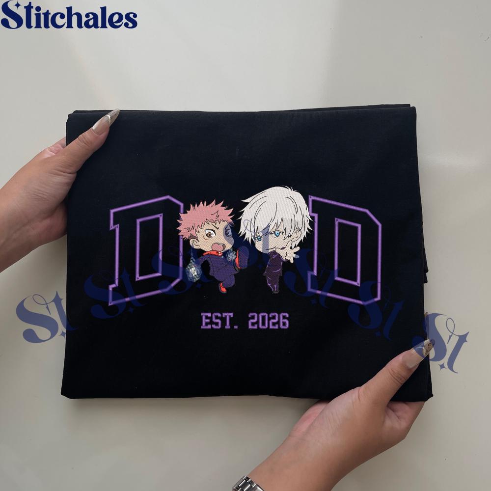 Personalized Dad Anime Embroidered Sweatshirt Custom Characters Embroidery AnimeDad TShirt Fathers Day Gifts For Lovers Personalized Dad Anime Embroidered Sweatshirt Custom Characters Embroidery AnimeDad TShirt Fathers Day Gifts For Lovers