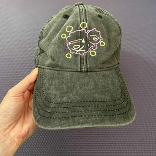 Custom Outline Pokemon Embroidered Washed Hat Fan Gift photo review