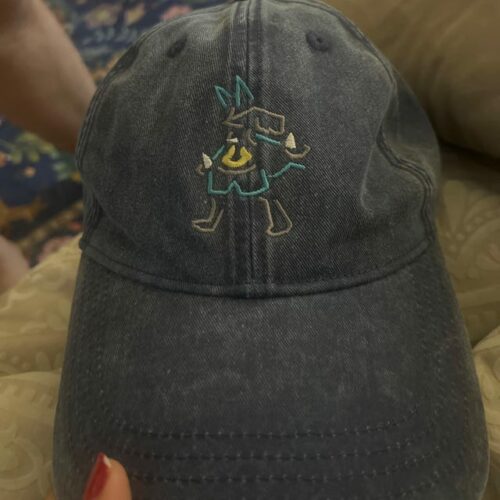 Custom Outline Pokemon Embroidered Washed Hat Fan Gift photo review